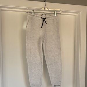 NWOT: Zara Boys Size 8Y Light Gray Jogger Pants with Black Drawstring